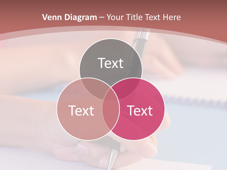 A Person Writing On A Notepad With A Pen PowerPoint Template