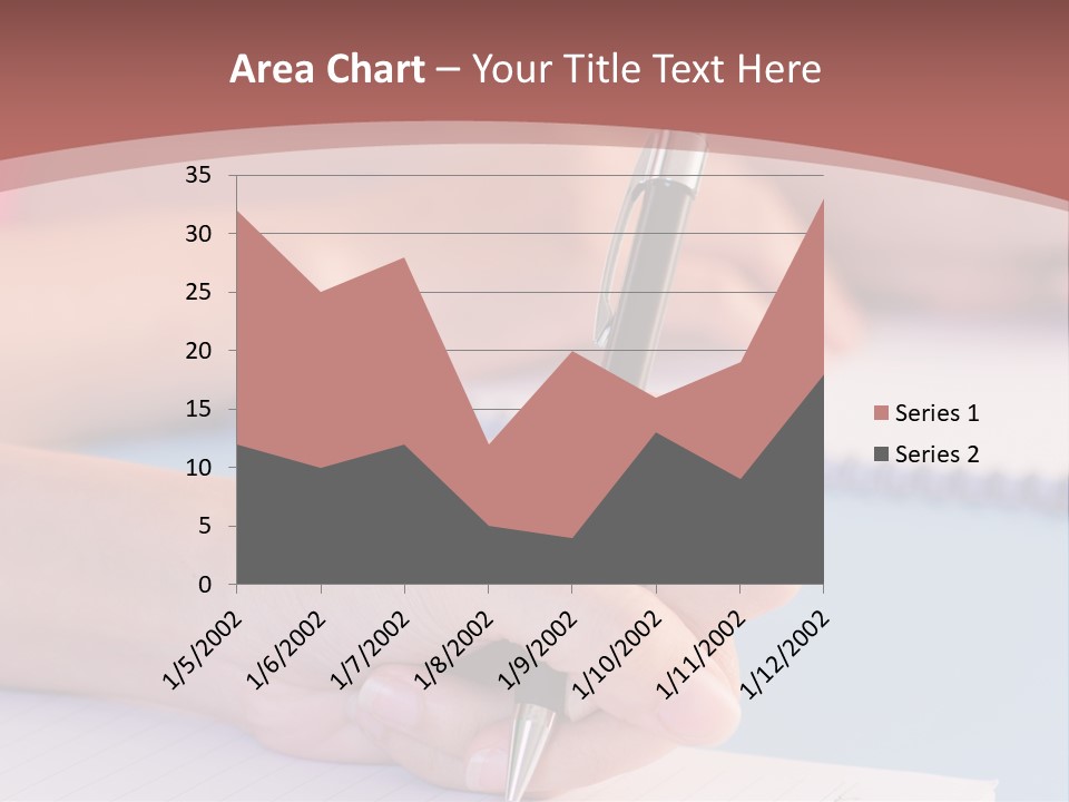 A Person Writing On A Notepad With A Pen PowerPoint Template