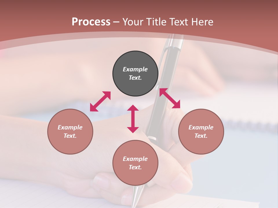 A Person Writing On A Notepad With A Pen PowerPoint Template