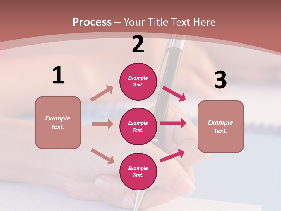 A Person Writing On A Notepad With A Pen PowerPoint Template