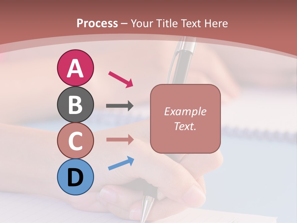 A Person Writing On A Notepad With A Pen PowerPoint Template