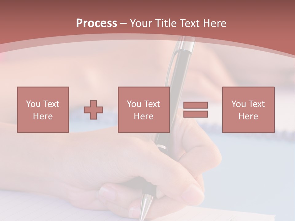 A Person Writing On A Notepad With A Pen PowerPoint Template