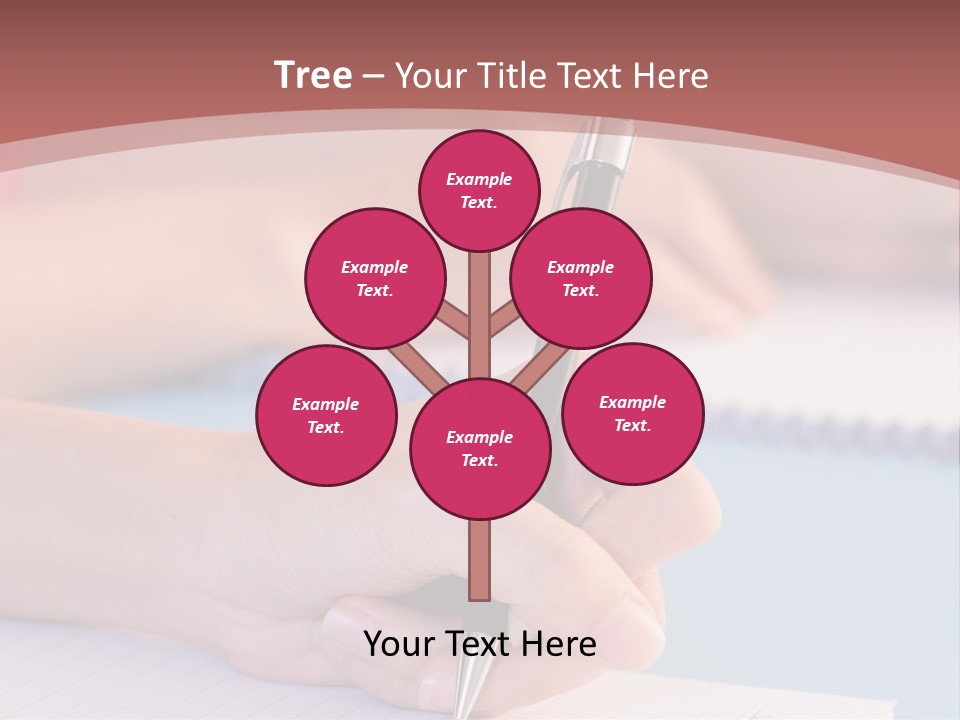 A Person Writing On A Notepad With A Pen PowerPoint Template