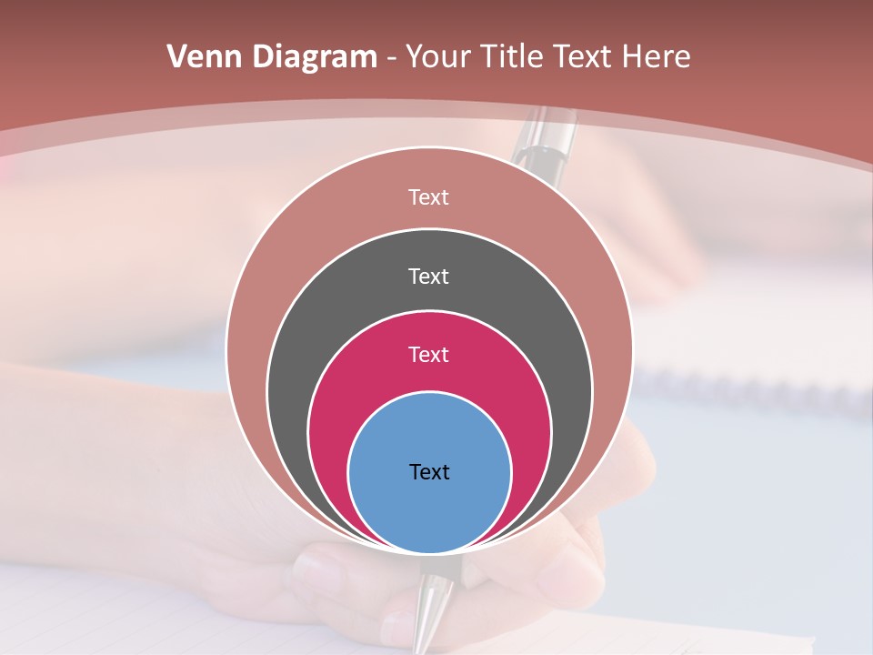 A Person Writing On A Notepad With A Pen PowerPoint Template