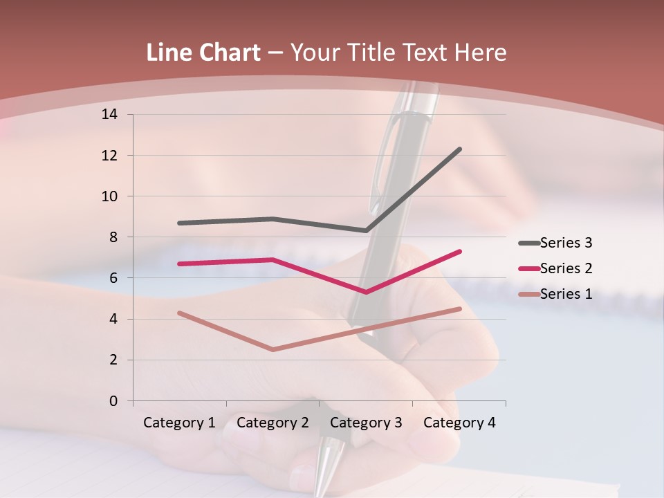 A Person Writing On A Notepad With A Pen PowerPoint Template