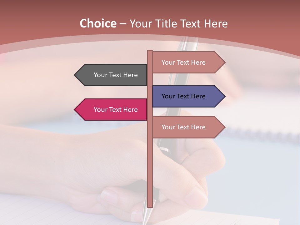 A Person Writing On A Notepad With A Pen PowerPoint Template