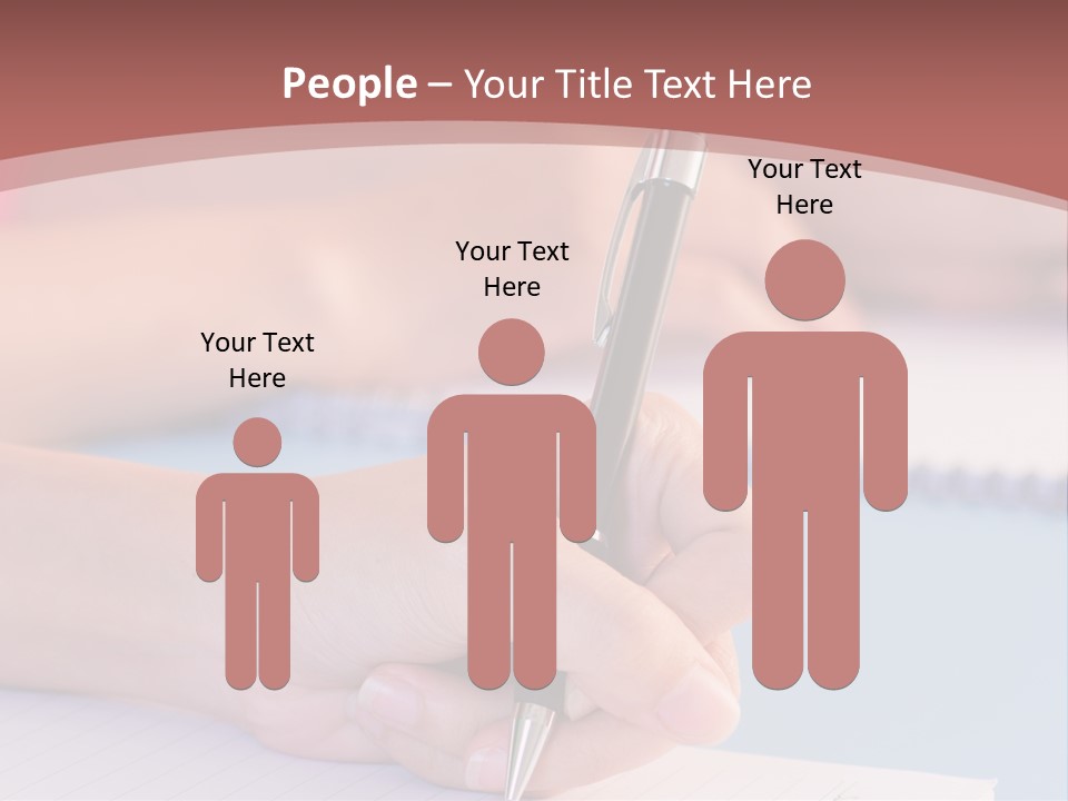 A Person Writing On A Notepad With A Pen PowerPoint Template