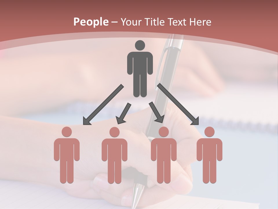 A Person Writing On A Notepad With A Pen PowerPoint Template