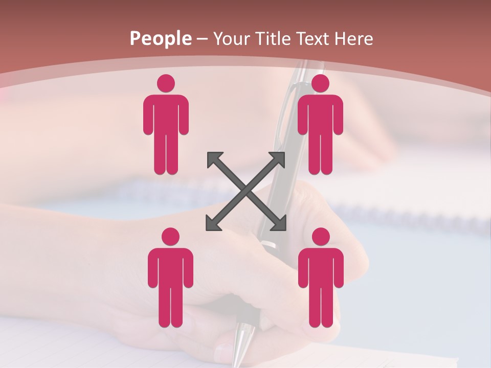 A Person Writing On A Notepad With A Pen PowerPoint Template