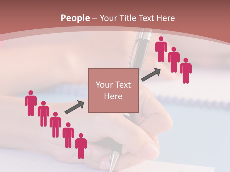 A Person Writing On A Notepad With A Pen PowerPoint Template