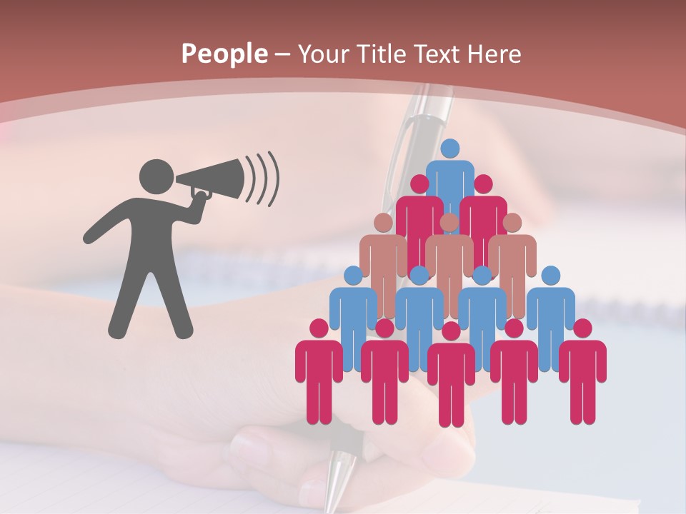 A Person Writing On A Notepad With A Pen PowerPoint Template