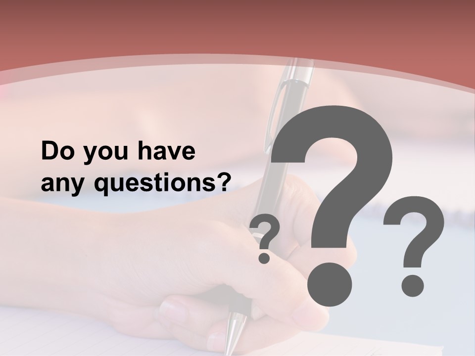 A Person Writing On A Notepad With A Pen PowerPoint Template