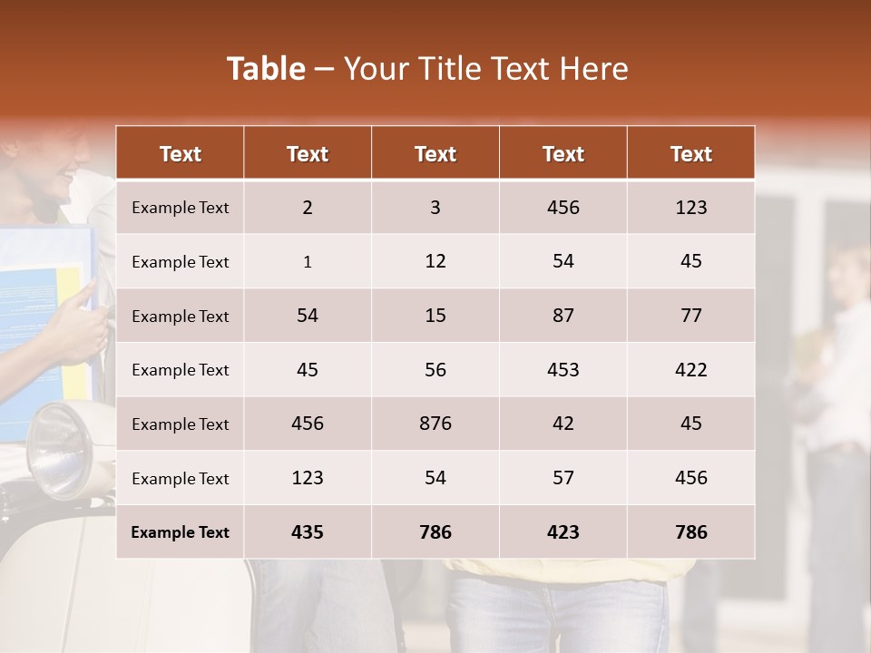 A Group Of People Standing Around A Scooter PowerPoint Template