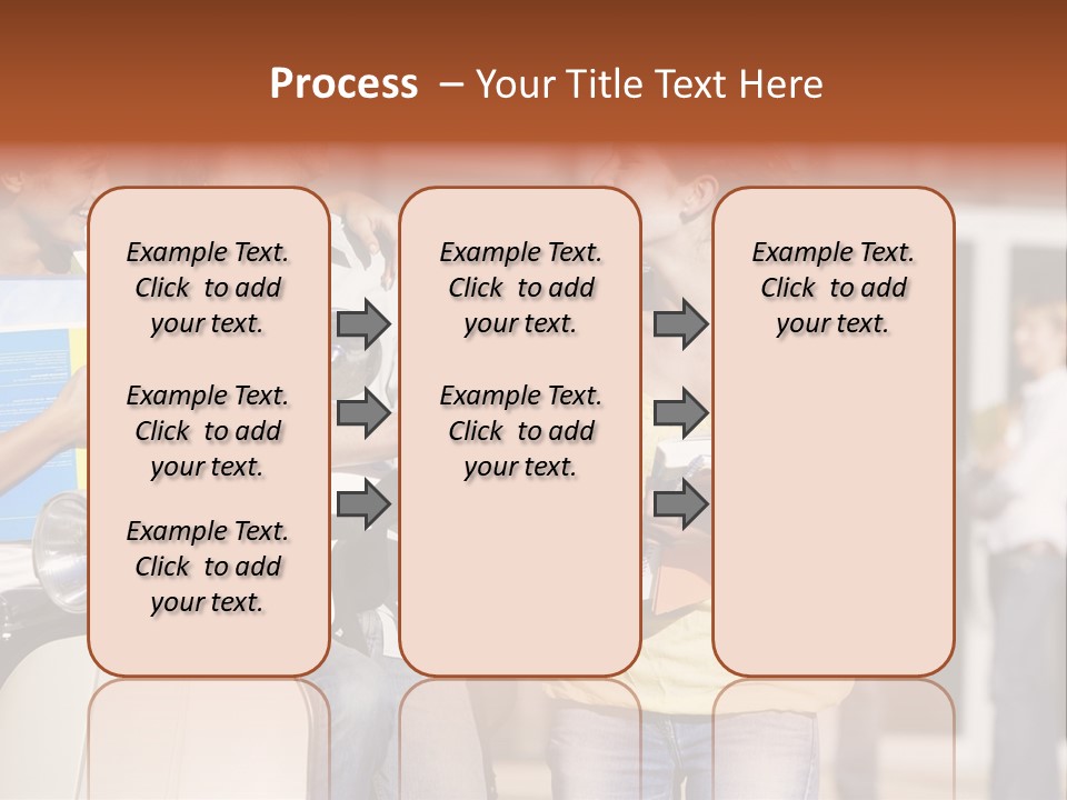 A Group Of People Standing Around A Scooter PowerPoint Template
