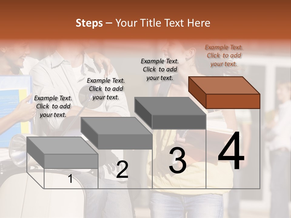 A Group Of People Standing Around A Scooter PowerPoint Template