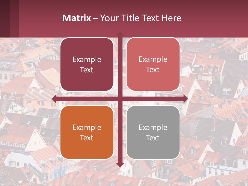 A Large Group Of Buildings With Red Roofs PowerPoint Template