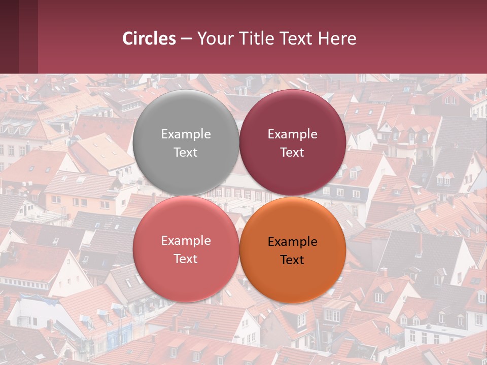 A Large Group Of Buildings With Red Roofs PowerPoint Template