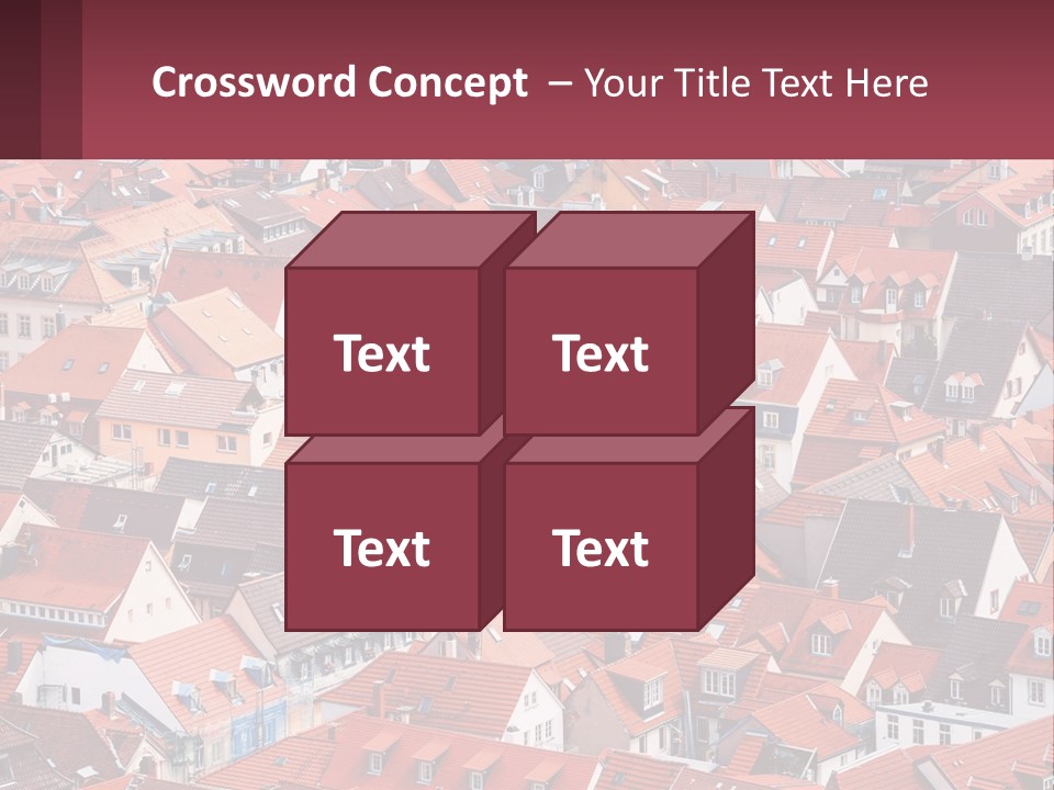 A Large Group Of Buildings With Red Roofs PowerPoint Template
