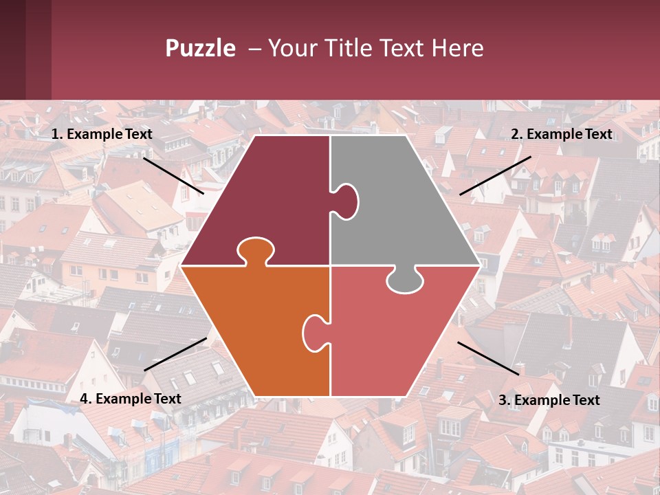 A Large Group Of Buildings With Red Roofs PowerPoint Template