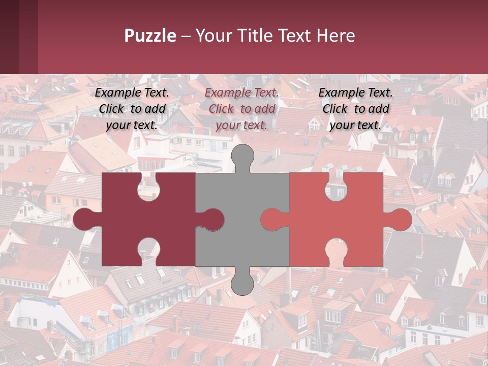 A Large Group Of Buildings With Red Roofs PowerPoint Template