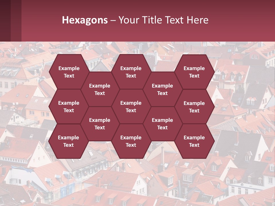 A Large Group Of Buildings With Red Roofs PowerPoint Template