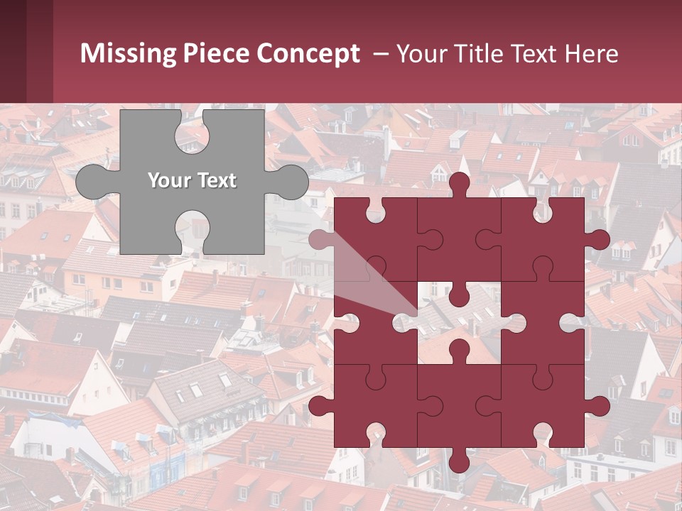 A Large Group Of Buildings With Red Roofs PowerPoint Template