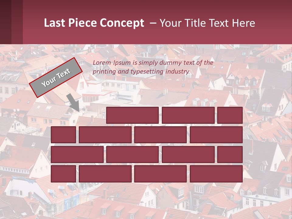 A Large Group Of Buildings With Red Roofs PowerPoint Template
