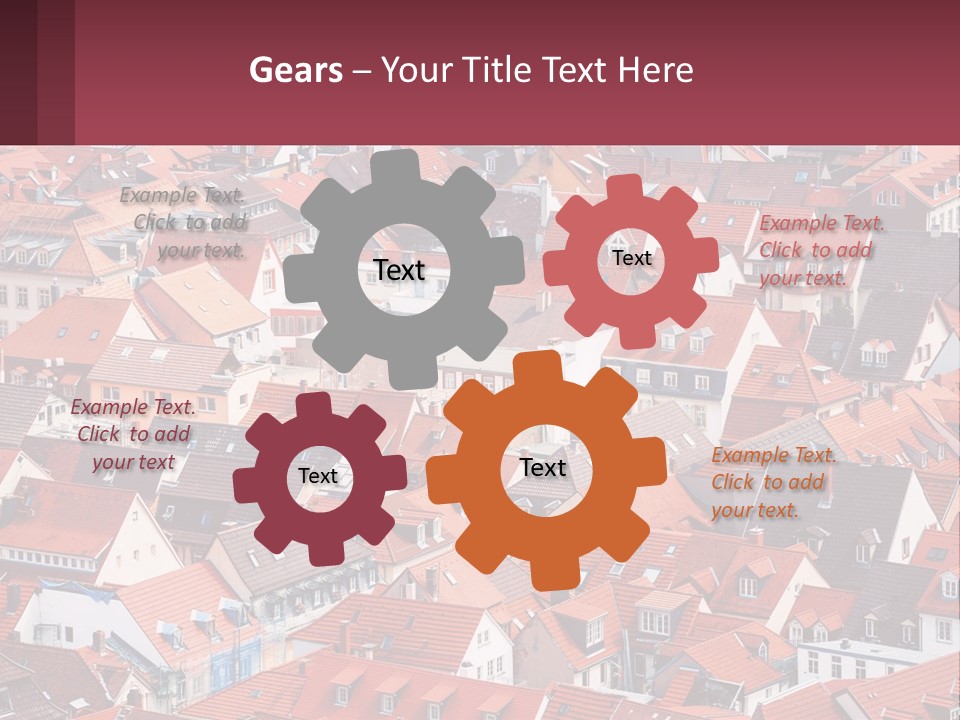 A Large Group Of Buildings With Red Roofs PowerPoint Template