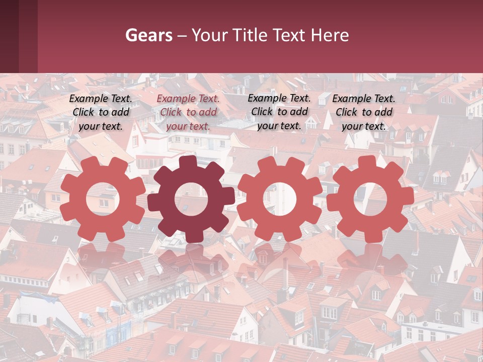 A Large Group Of Buildings With Red Roofs PowerPoint Template