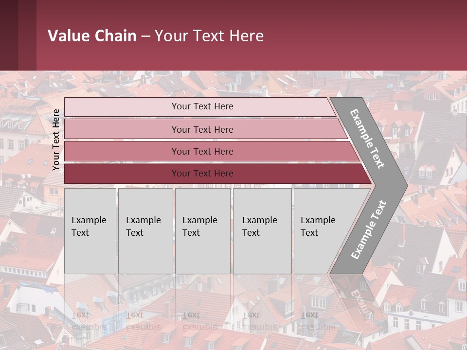A Large Group Of Buildings With Red Roofs PowerPoint Template