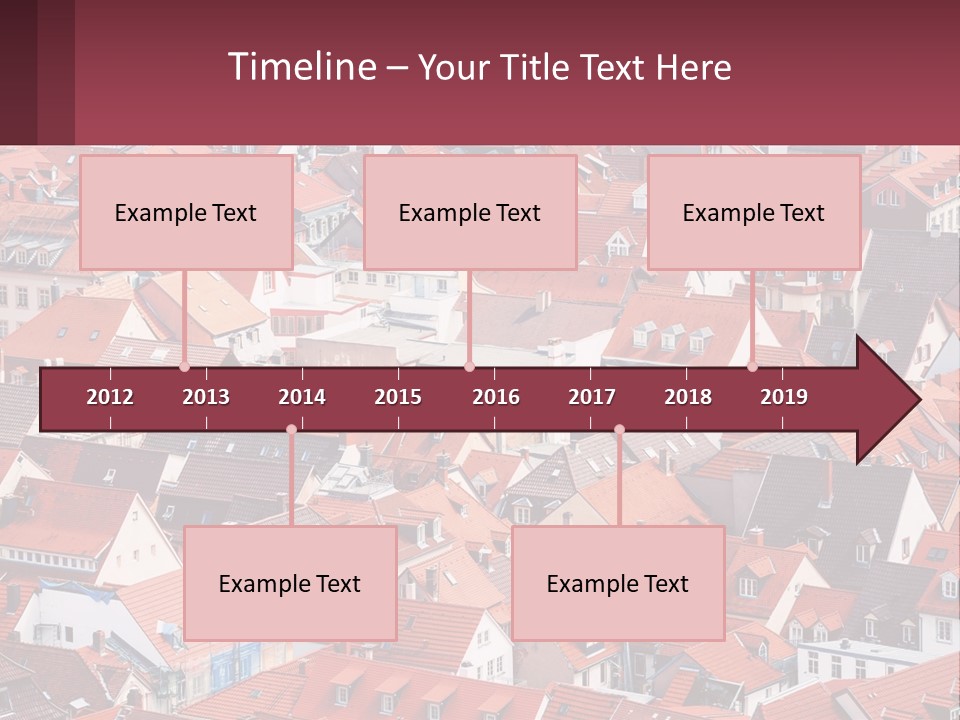 A Large Group Of Buildings With Red Roofs PowerPoint Template
