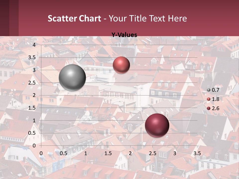 A Large Group Of Buildings With Red Roofs PowerPoint Template