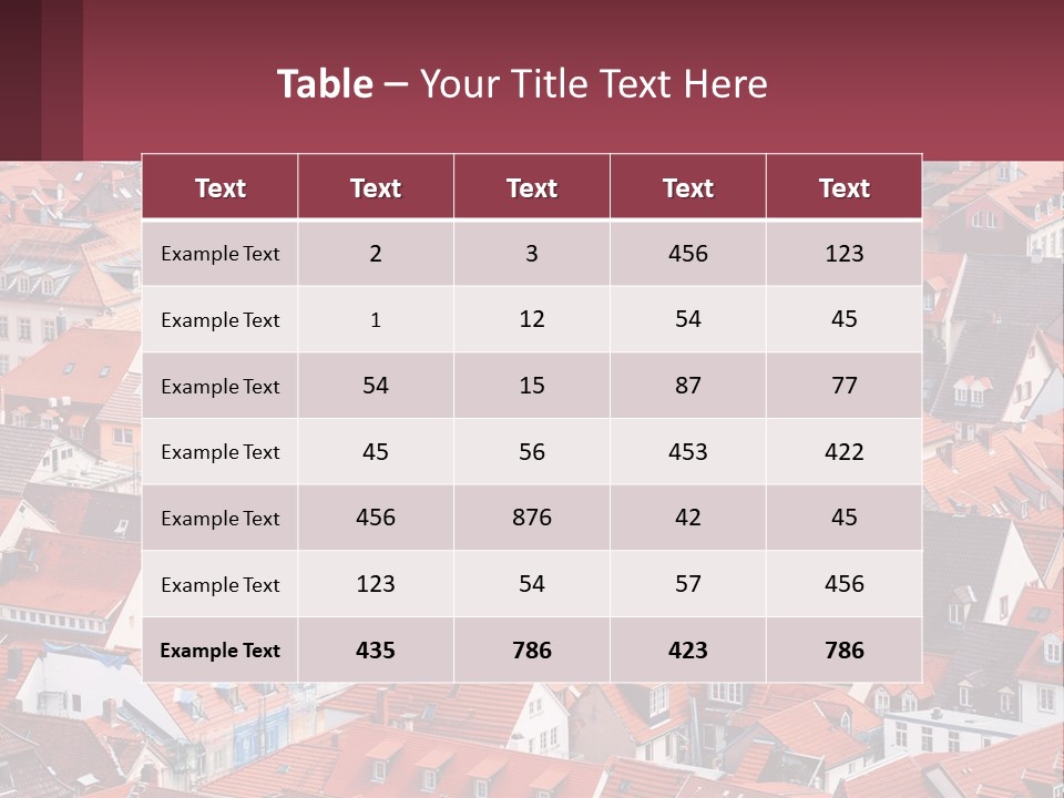 A Large Group Of Buildings With Red Roofs PowerPoint Template