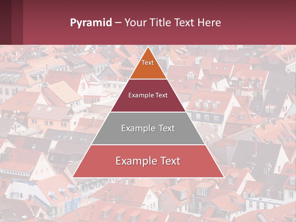 A Large Group Of Buildings With Red Roofs PowerPoint Template