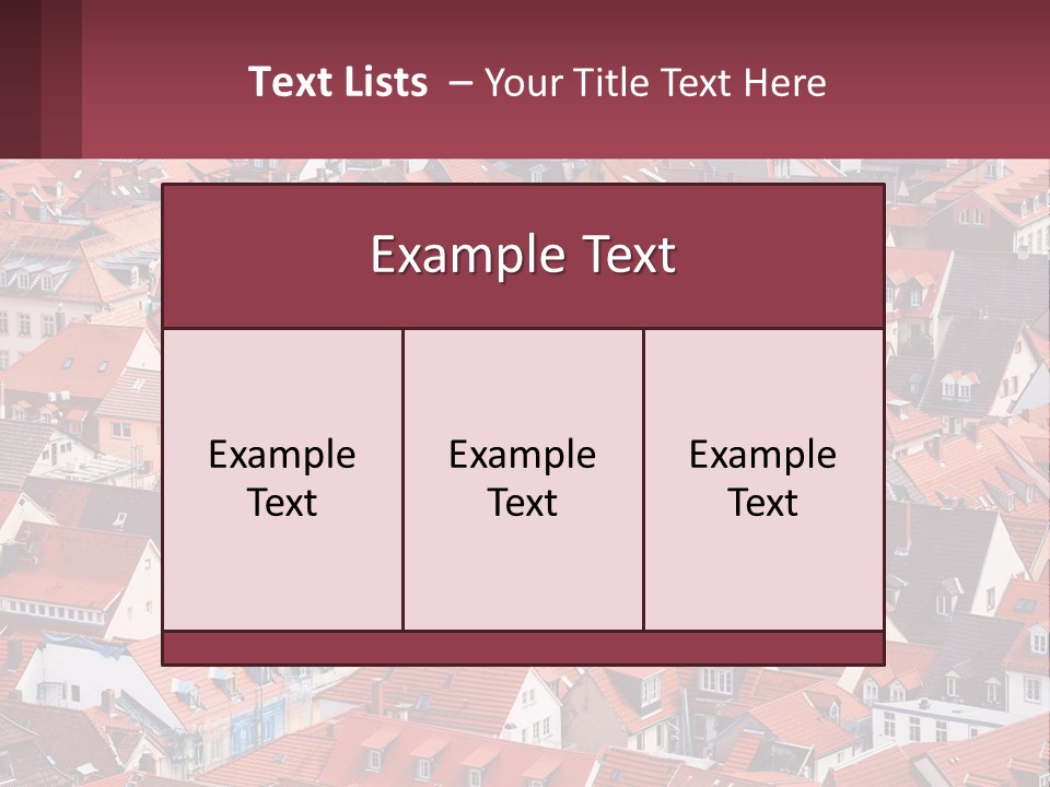A Large Group Of Buildings With Red Roofs PowerPoint Template