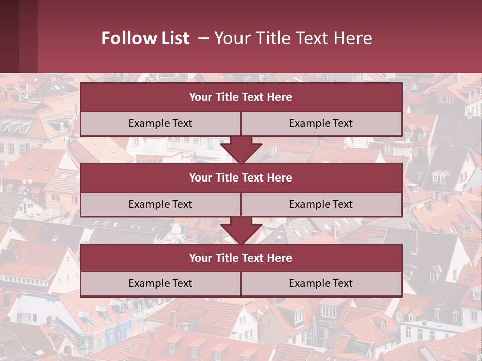 A Large Group Of Buildings With Red Roofs PowerPoint Template