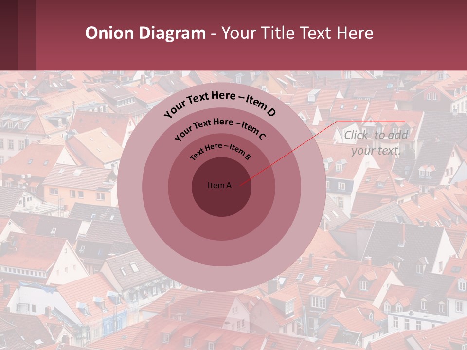 A Large Group Of Buildings With Red Roofs PowerPoint Template