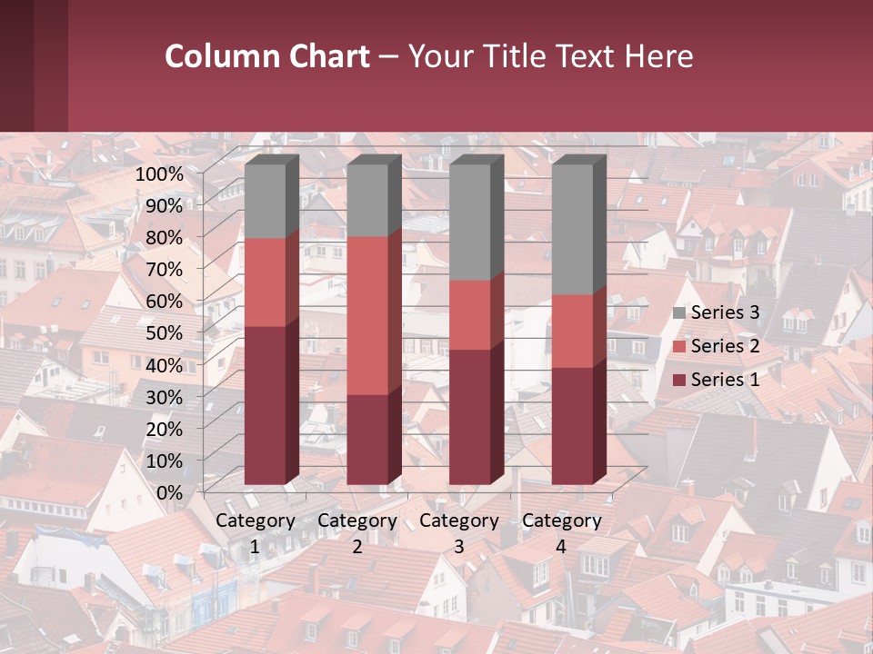 A Large Group Of Buildings With Red Roofs PowerPoint Template