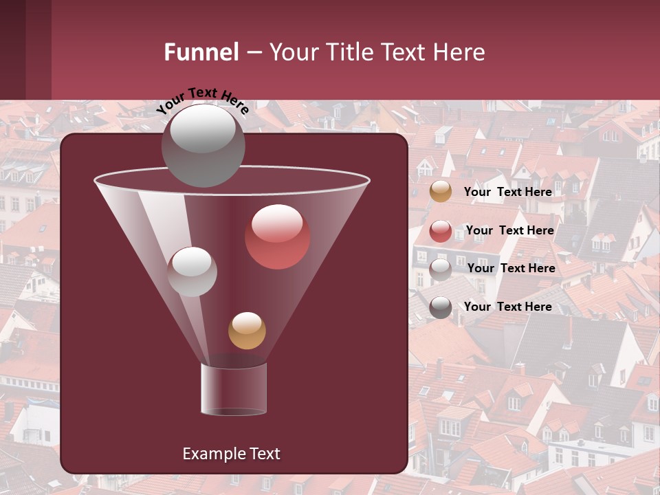 A Large Group Of Buildings With Red Roofs PowerPoint Template