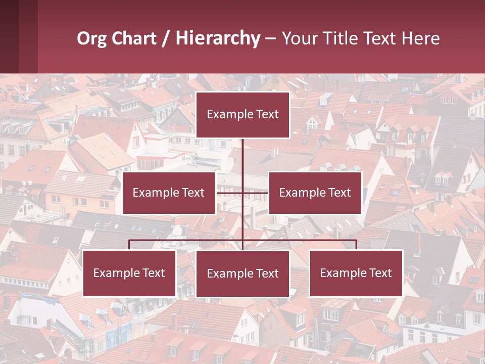 A Large Group Of Buildings With Red Roofs PowerPoint Template
