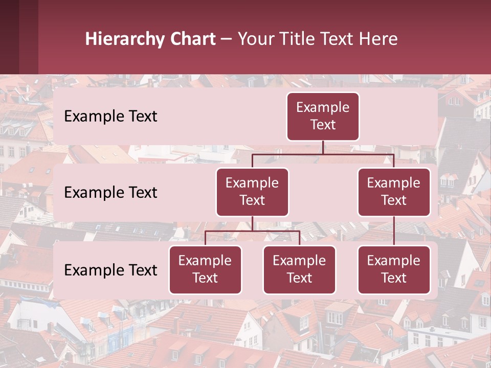 A Large Group Of Buildings With Red Roofs PowerPoint Template