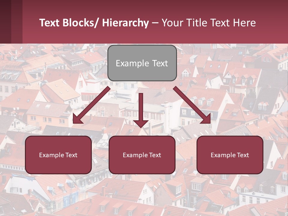 A Large Group Of Buildings With Red Roofs PowerPoint Template