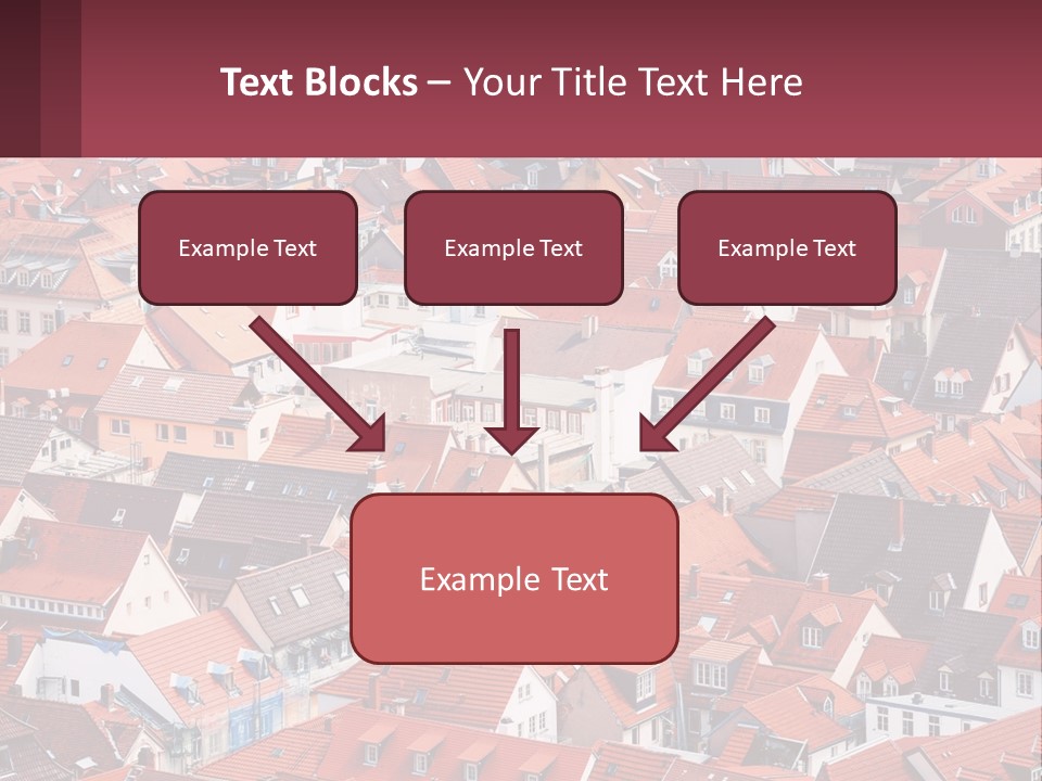 A Large Group Of Buildings With Red Roofs PowerPoint Template