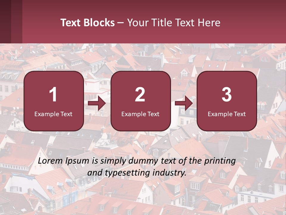 A Large Group Of Buildings With Red Roofs PowerPoint Template