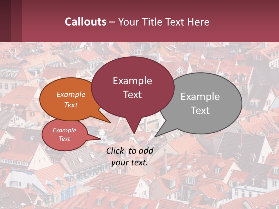 A Large Group Of Buildings With Red Roofs PowerPoint Template