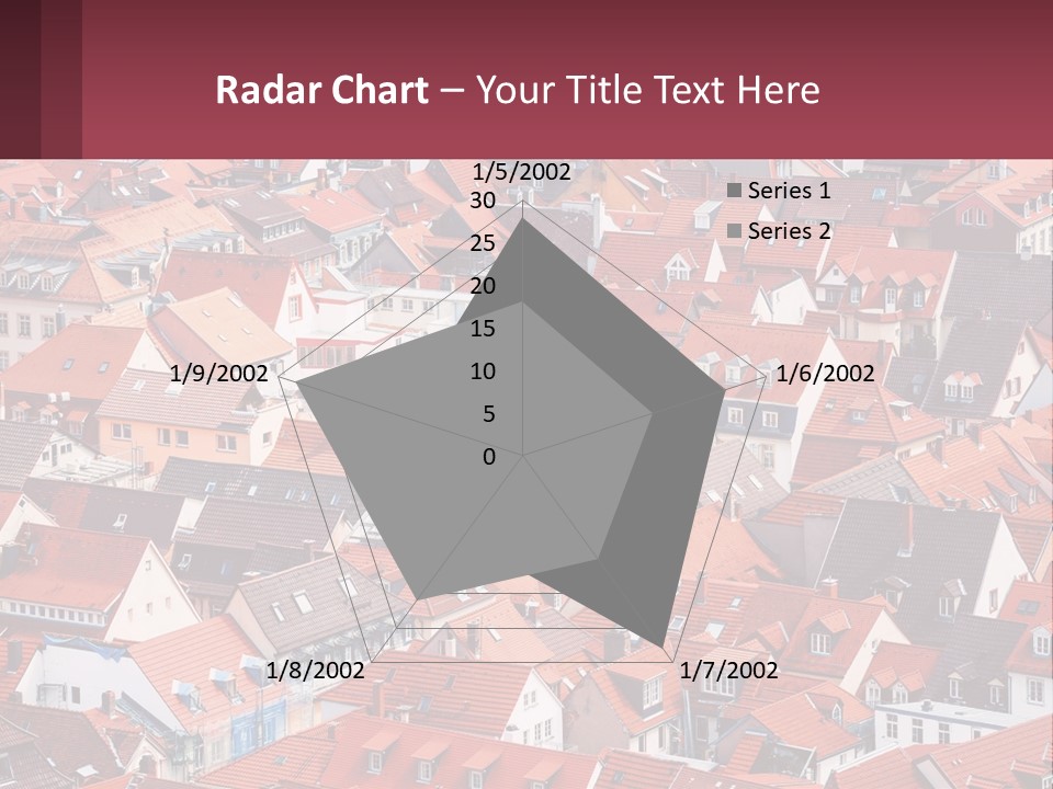 A Large Group Of Buildings With Red Roofs PowerPoint Template