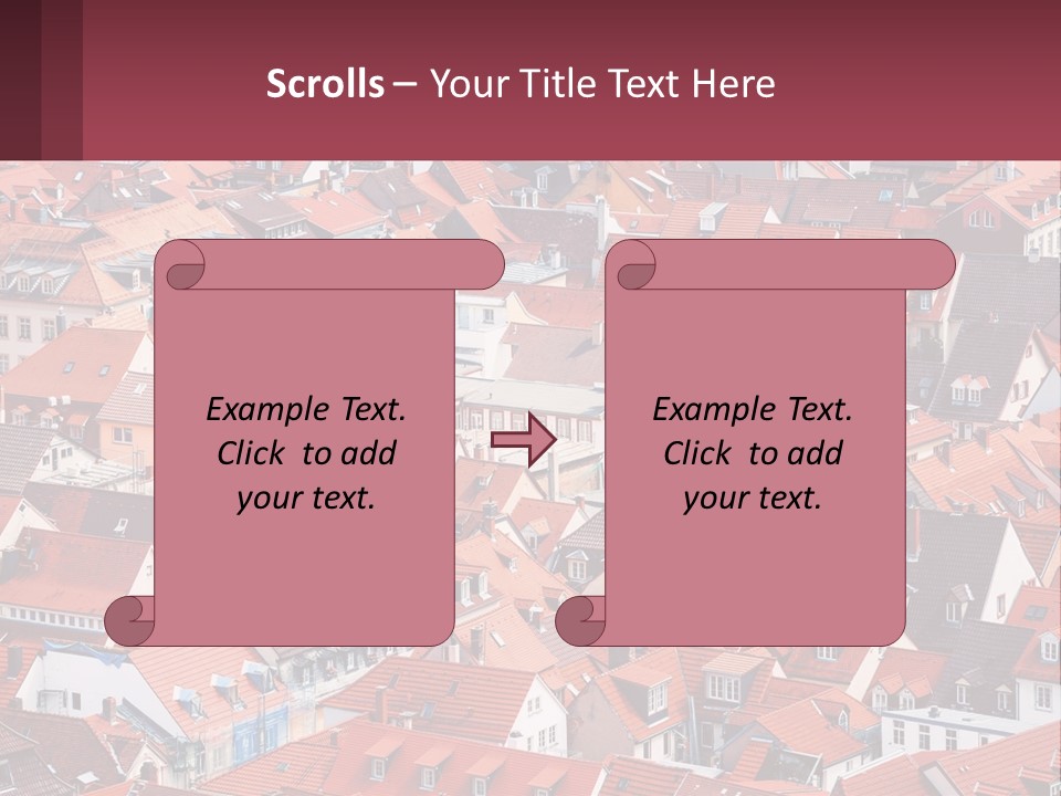 A Large Group Of Buildings With Red Roofs PowerPoint Template