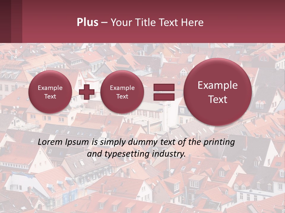 A Large Group Of Buildings With Red Roofs PowerPoint Template