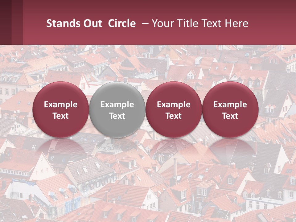 A Large Group Of Buildings With Red Roofs PowerPoint Template