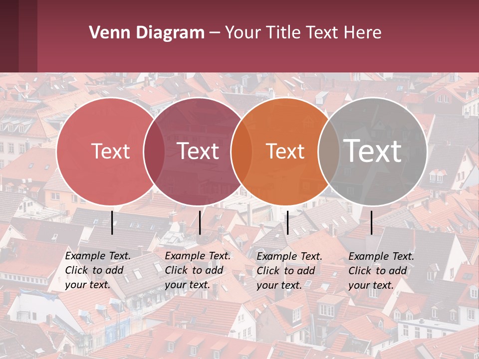 A Large Group Of Buildings With Red Roofs PowerPoint Template